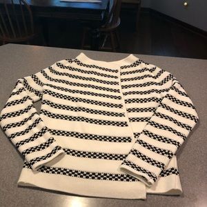 Talbots Black and White Sweater